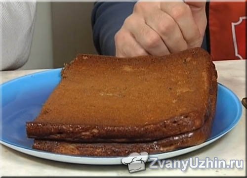 Торт "Негр в пене" со сгущенкой