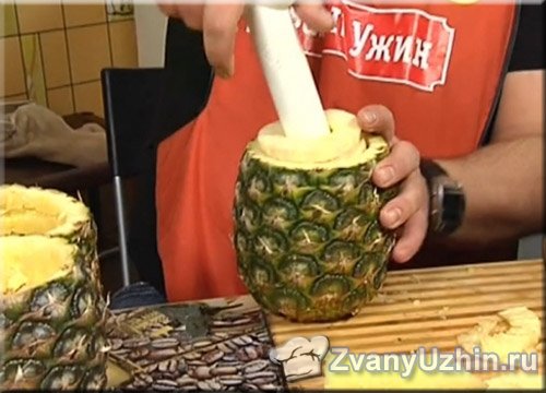Делаем из ананасов стаканчики