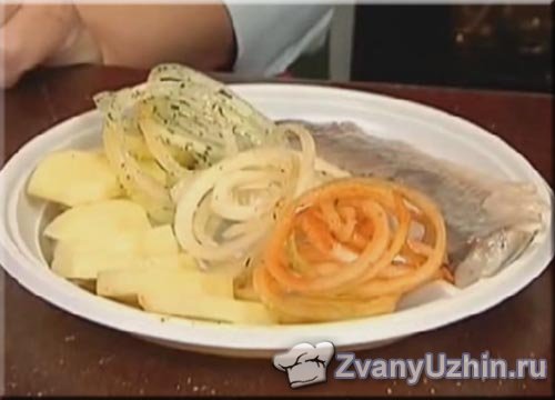 Картошка с селёдкой и луком "Закусончик"