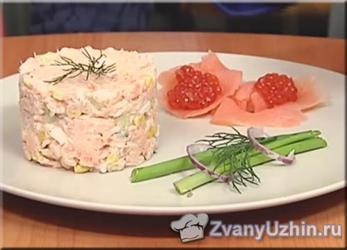 Салат с рыбой, рисом и огурцами "Калури Саладус"